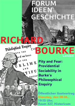Plakat zum Gastvortrag von Dr. Richard Bourke (M.Schmidt)