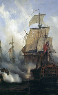 Schlachtschiffe in der Schlacht von Trafalgar