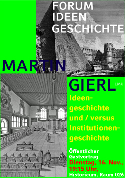 Plakat zum Vortrag von Gastprof. Dr. Martin Gierl