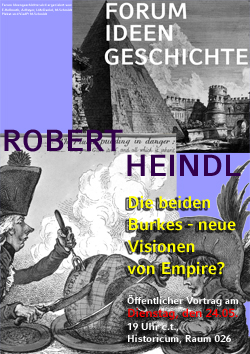 Plakat zum Vortrag von Robert Heindl
