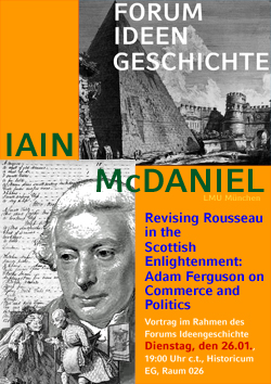 Plakat zum Vortrag von Dr. Iain McDaniel